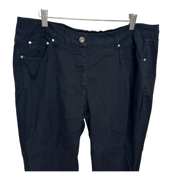 Cathy Daniels 16 black cropped cotton spandex blend pants - Picture 5 of 9